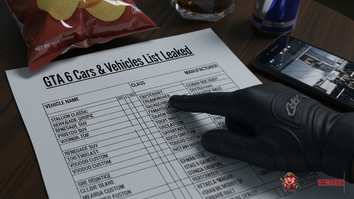 GTA 6 Cars &amp; Vehicles List Leaked